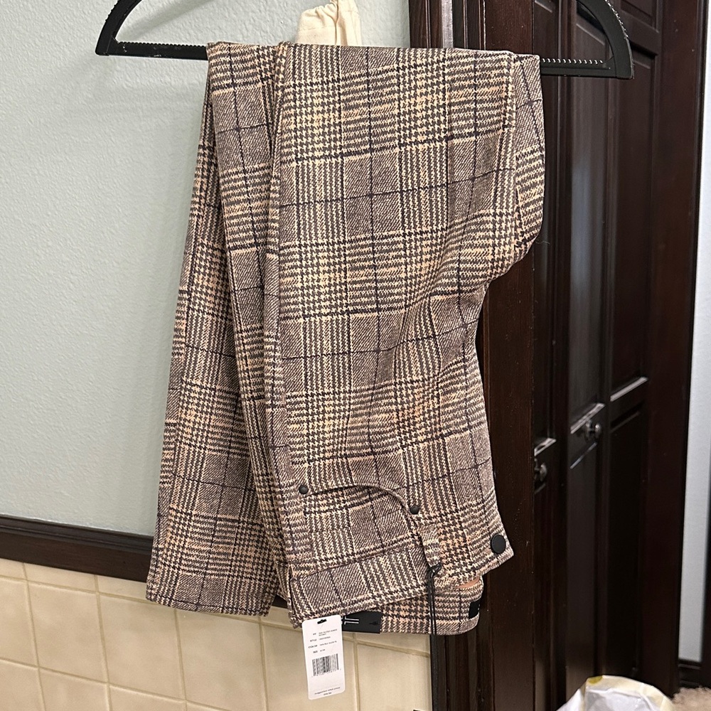 Liverpool Jeans Company Plaid Trousers in Brown and Tan
